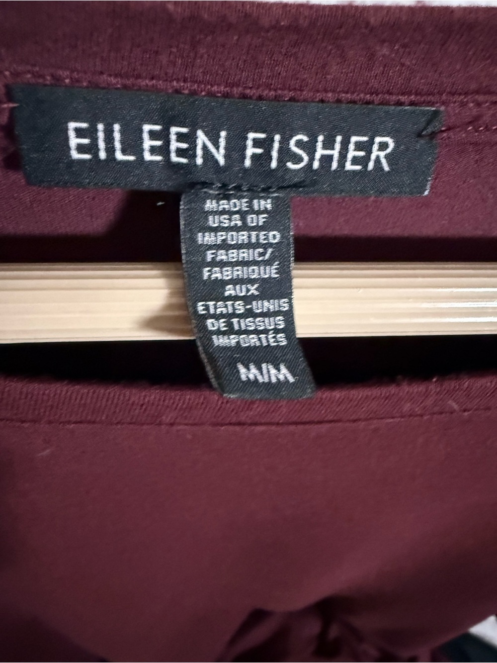 Eileen Fisher Women's Maroon Long Sleeve Full Body Shift Slip Dress Medium - Picture 7 of 7